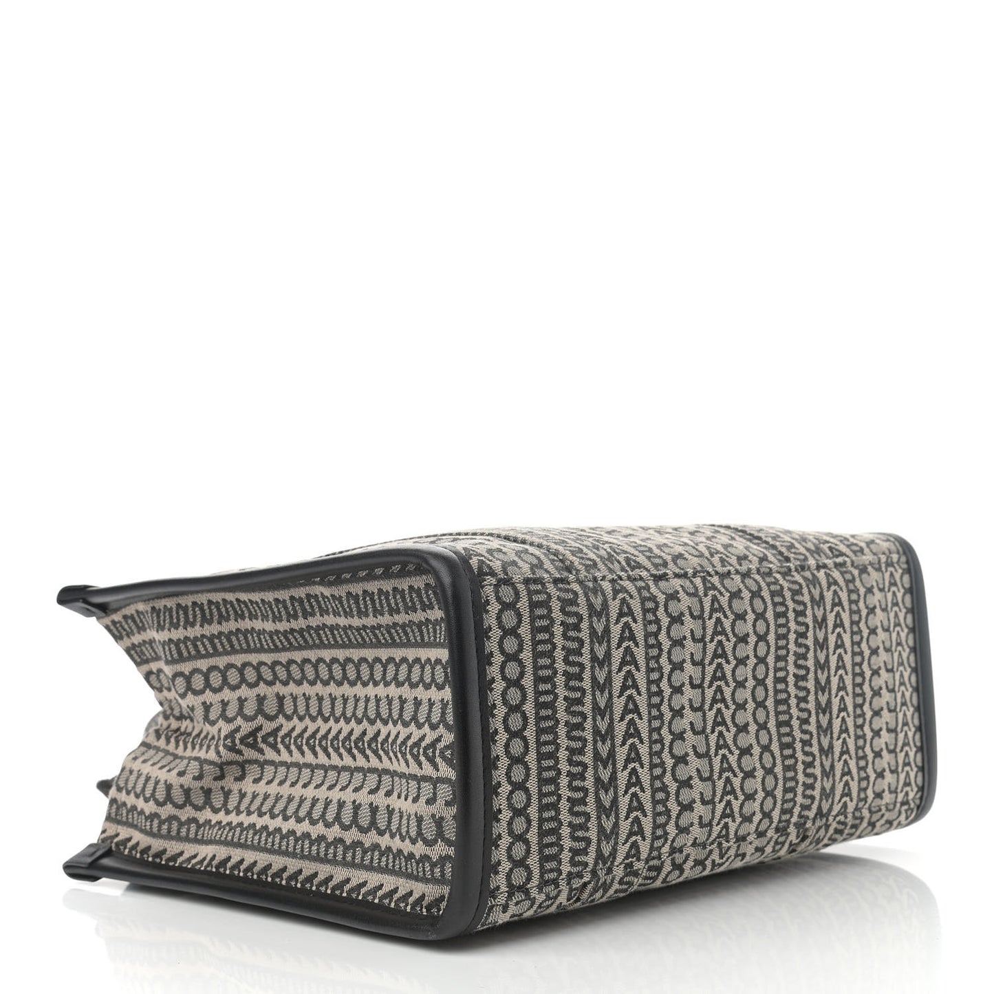 Cotton Jacquard Monogram Medium The Traveler Tote Bag Beige Multicolor