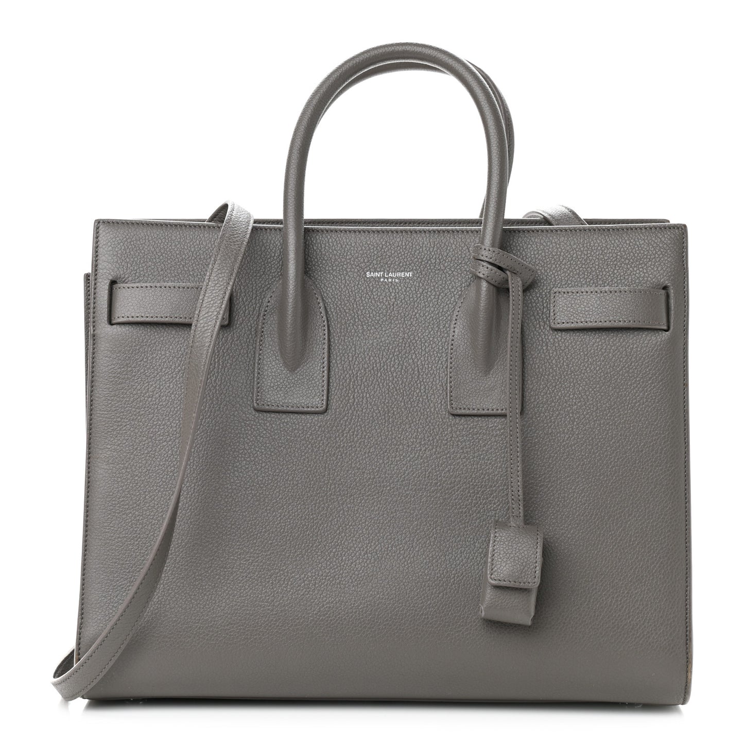 Grained Calfskin Small Sac De Jour Grey