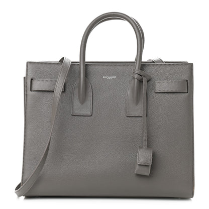Saint Laurent Grained Calfskin Small Sac De Jour Grey 1 of 12
