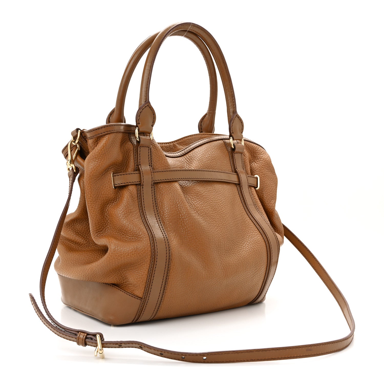 Burberry Grainy Calfskin Medium Golderton Tote Brown 3 of 12