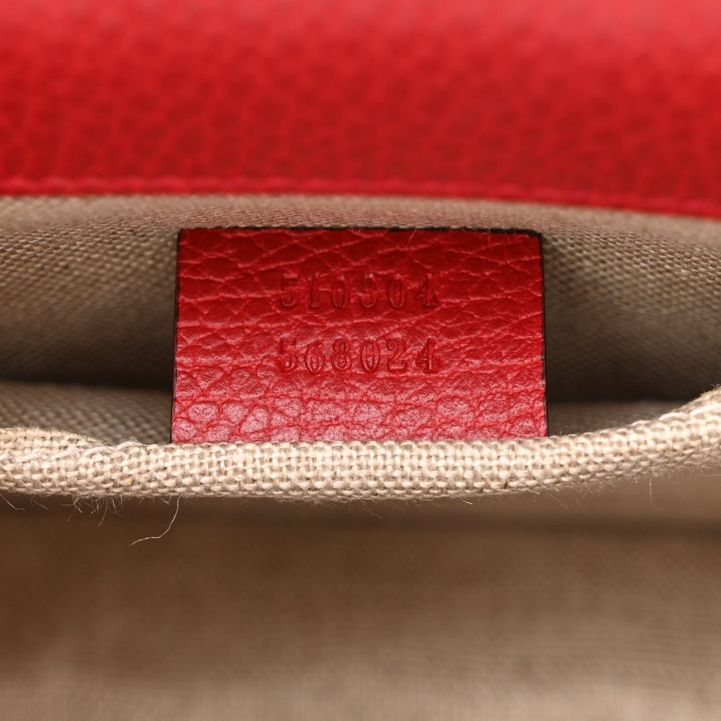 Dollar Calfskin Small Interlocking G Shoulder Bag Red