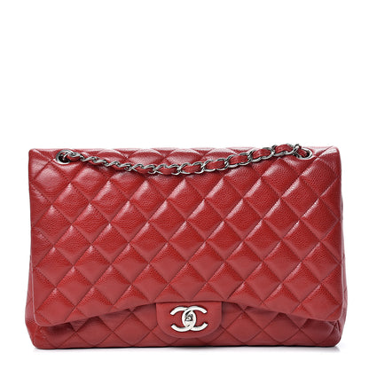 Chanel Caviar Quilted Maxi Double Flap Red 1 of 21