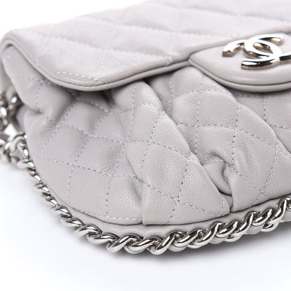 Chanel Washed Lambskin Quilted Mini Chain Around Messenger Grey 8 of 10
