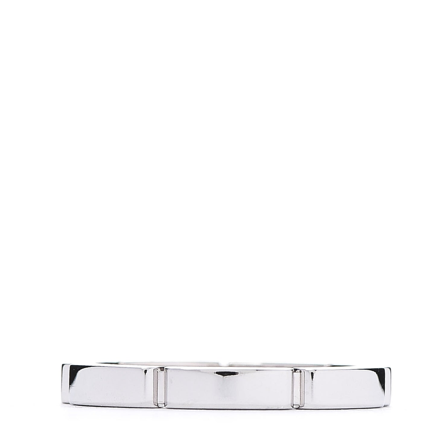 18K White Gold Diamond Maillon Panthere Wedding Band Ring 50 5.25