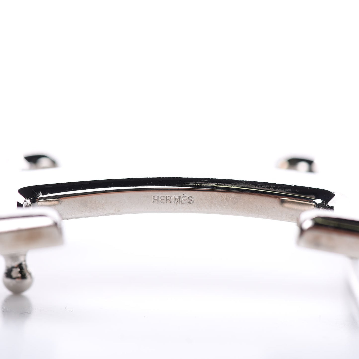 Polished Palladium 32mm H Belt Buckle Silver