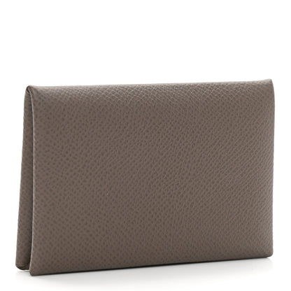 Hermes Epsom Verso Calvi Card Case Etain Vert Criquet 3 of 8