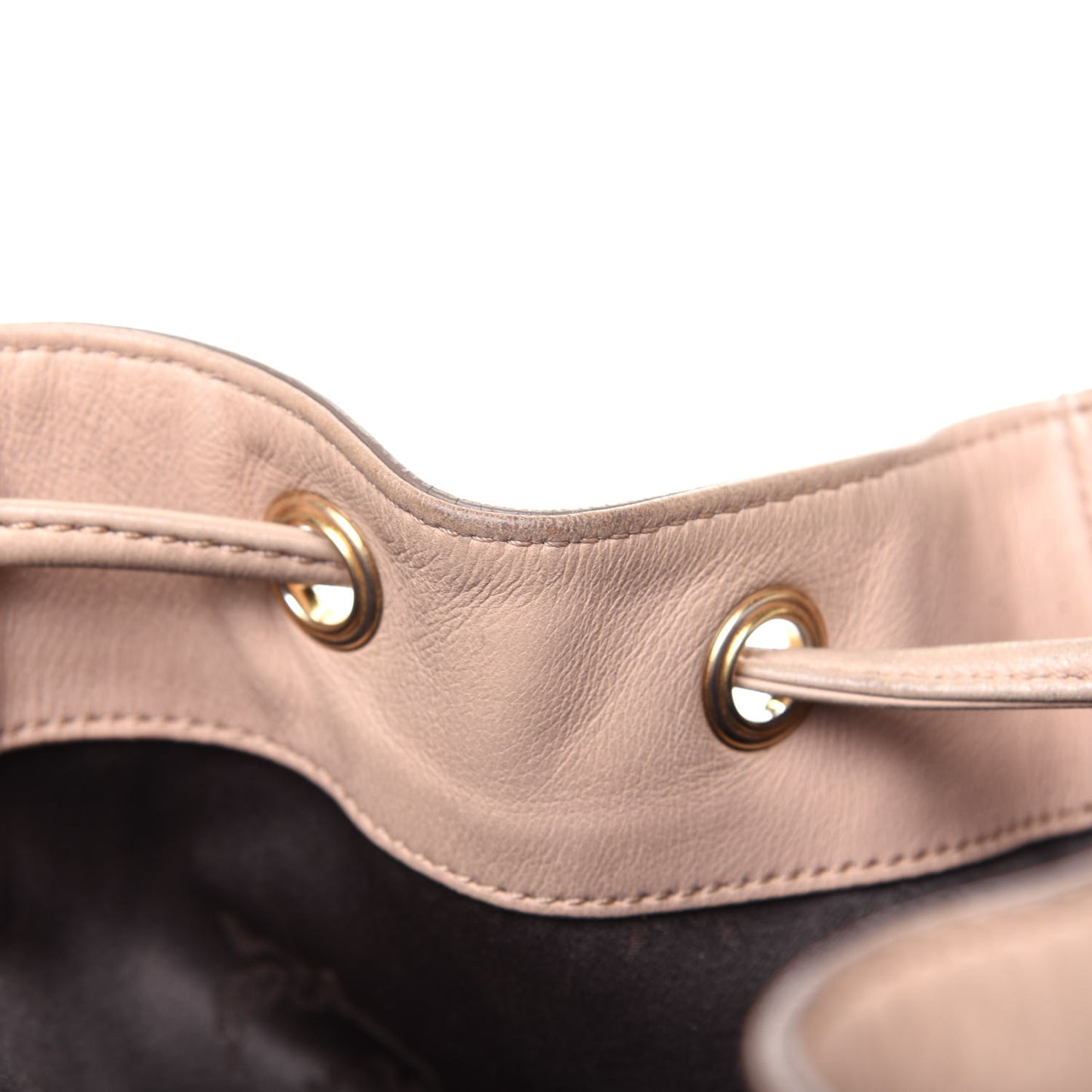 Visetos Essential Drawstring Bucket Bag Beige