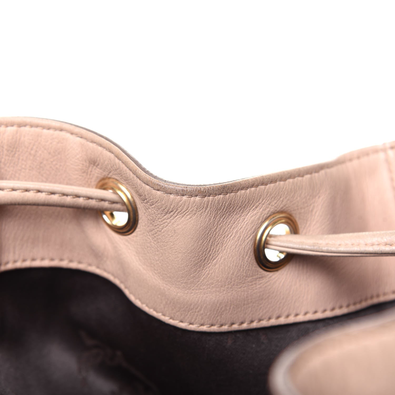 MCM Visetos Essential Drawstring Bucket Bag Beige 9 of 29