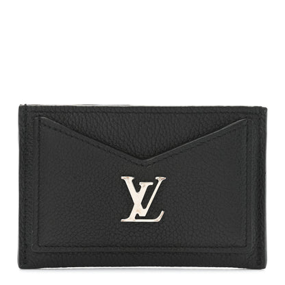Louis Vuitton Calfskin Lockme Card Holder Black 1 of 7