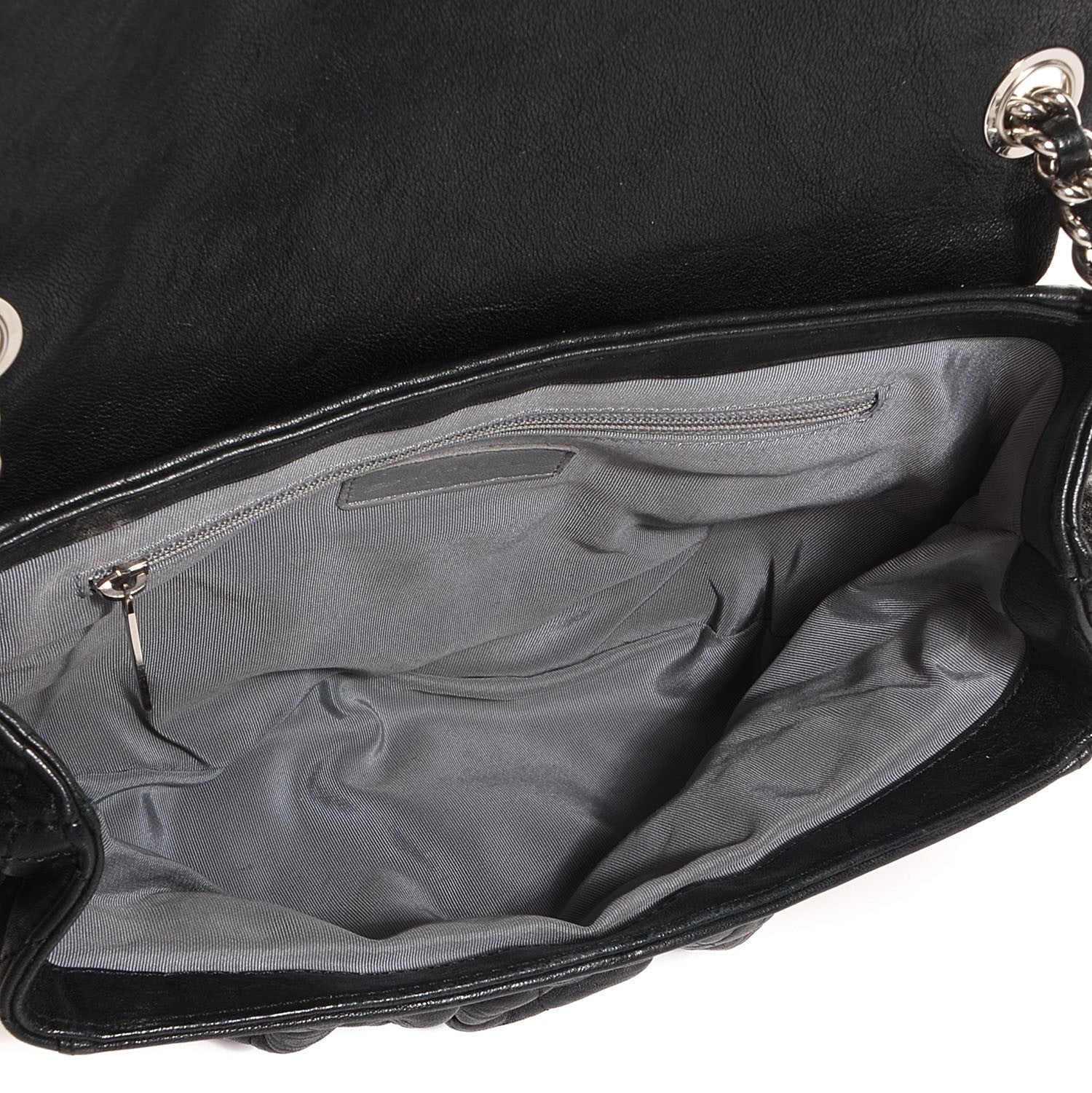 Chanel Washed Lambskin Chain Around Medium Messenger Black 5 of 7