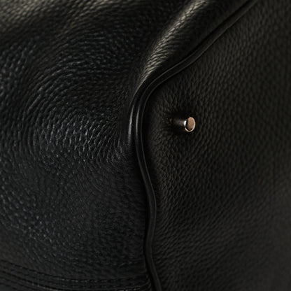 Burberry Grainy Calfskin Medium Check Ashby Hobo Black 12 of 13