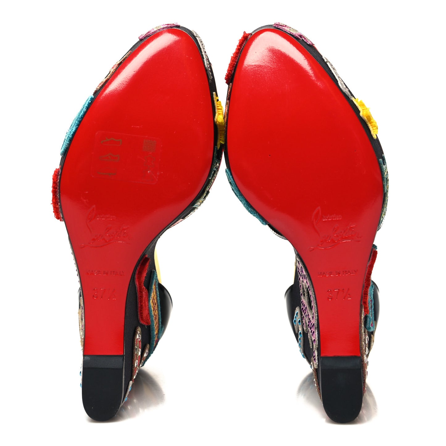 Patent Loubi Zeppa 140 Wedges 37.5 Black Red