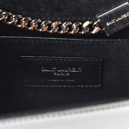 Saint Laurent Vinyl Mirror Small Classic Monogram Kate Satchel Argento 6 of 8