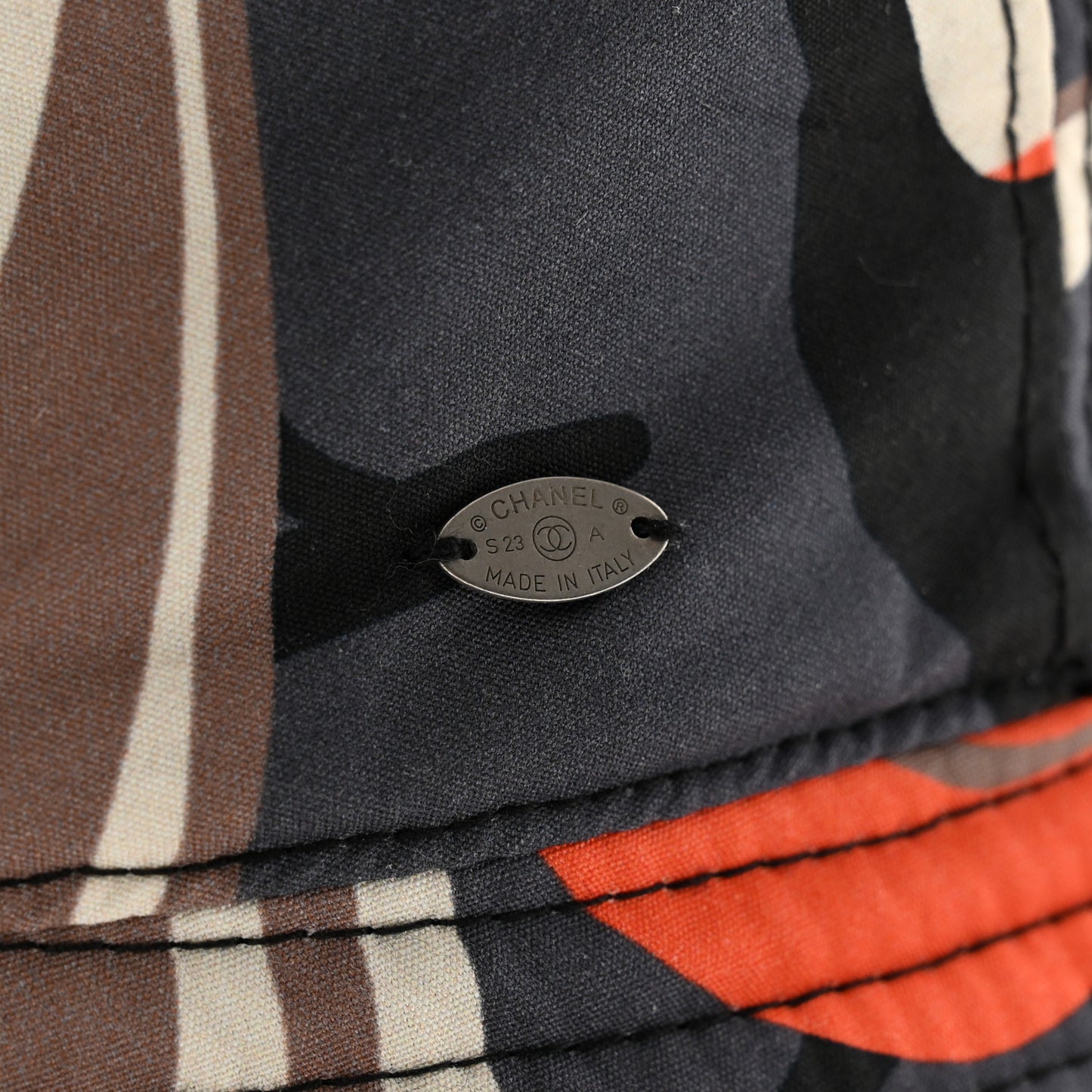 Canvas Reversible CC Bucket Hat S Black Multicolor