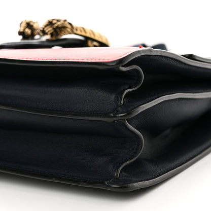 Gucci Moon Calfskin Bamboo Web Medium Dionysus Top Handle Bag Blue Emerald Hibiscus Red 10 of 14