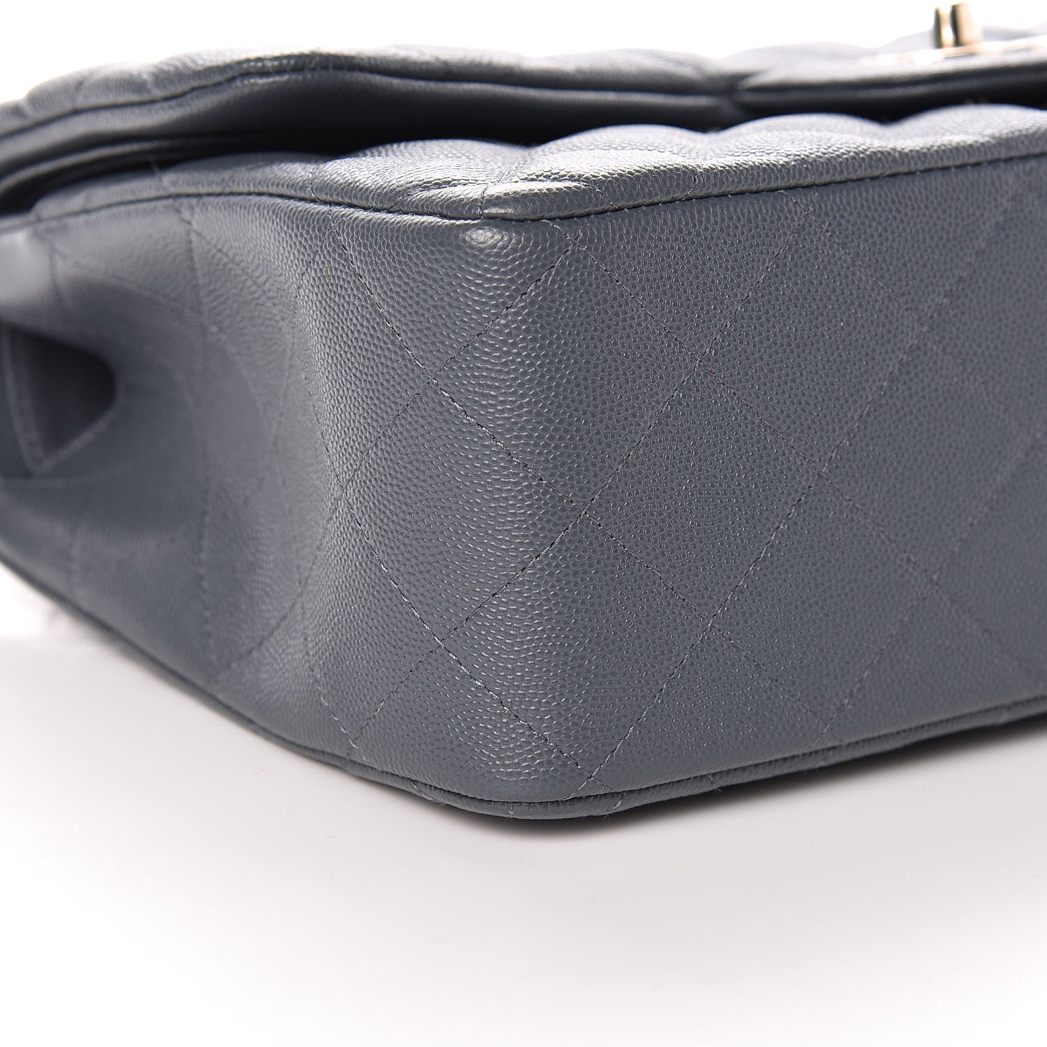 Chanel Caviar Quilted Jumbo Double Flap Dark Grey 8 of 10