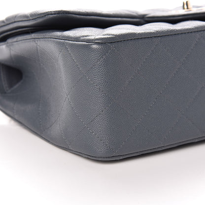Chanel Caviar Quilted Jumbo Double Flap Dark Grey 8 of 10