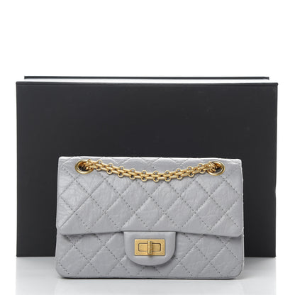 Chanel Aged Calfskin Quilted 2.55 Reissue Mini Flap Grey 12 of 12