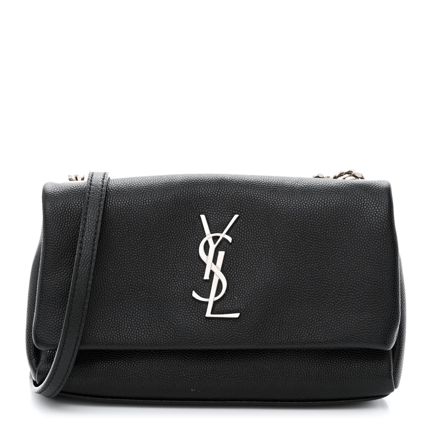 Saint Laurent Grain De Poudre Monogram Toy West Hollywood Fold-Over Bag Black 1 of 11