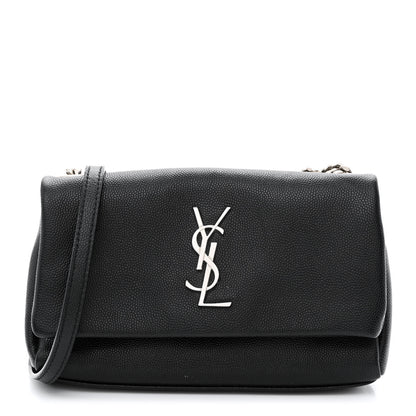 Saint Laurent Grain De Poudre Monogram Toy West Hollywood Fold-Over Bag Black 1 of 11
