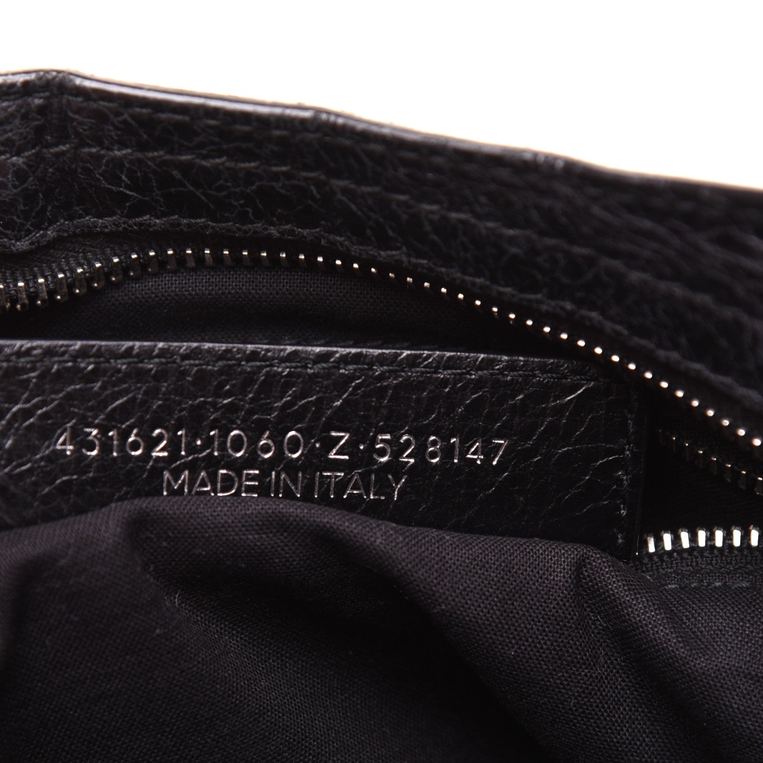 Balenciaga Agneau Classic Silver Hardware S City Logo Strap Black White 9 of 16