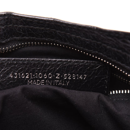 Balenciaga Agneau Classic Silver Hardware S City Logo Strap Black White 9 of 16