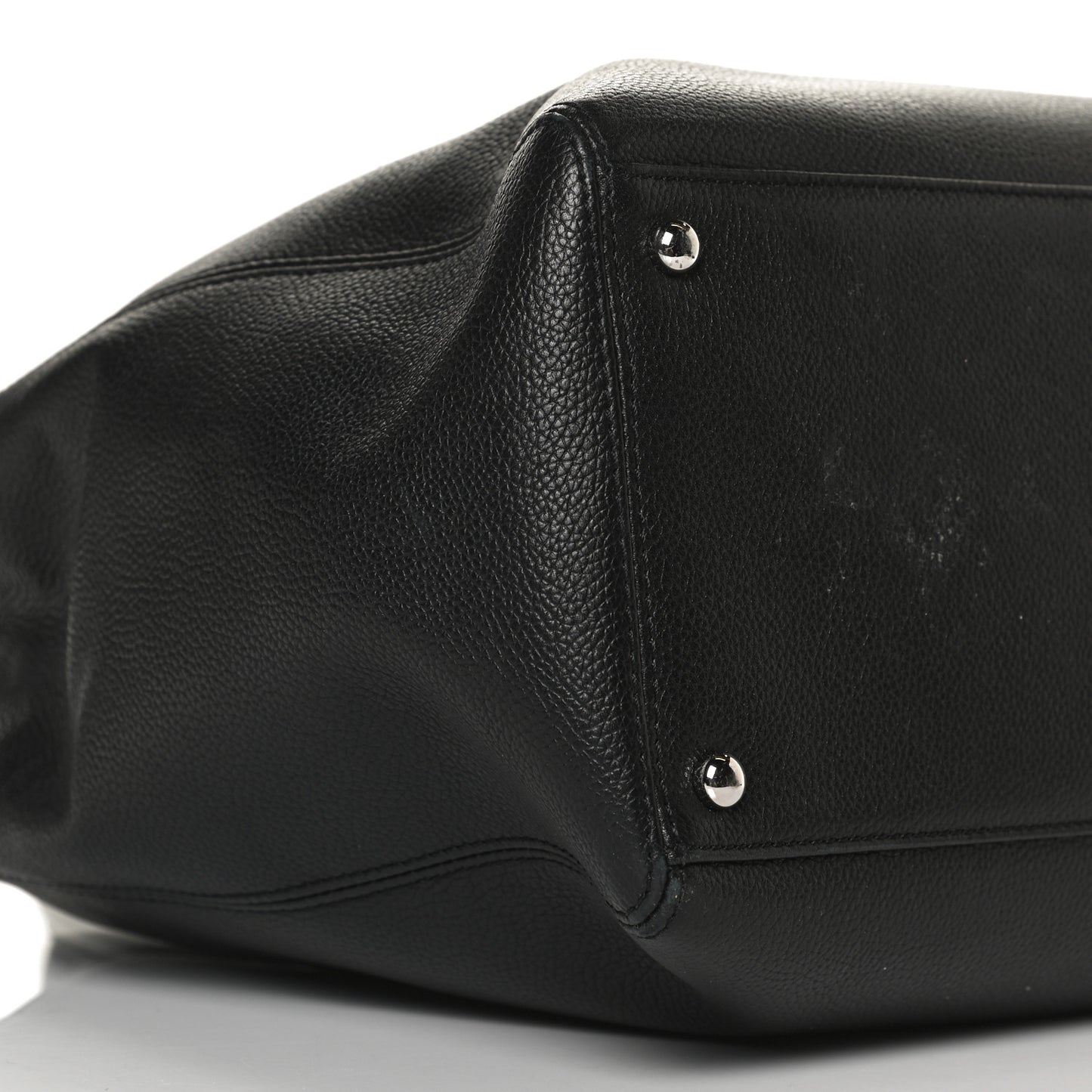 Calfskin Cerf Executive Shopper Tote Black