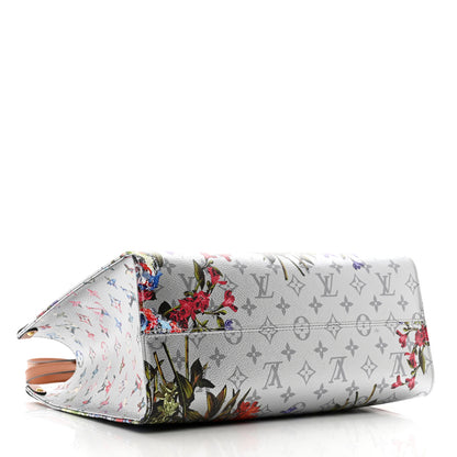 Louis Vuitton Metallic Monogram LV Garden OnTheGo MM Silver 4 of 10