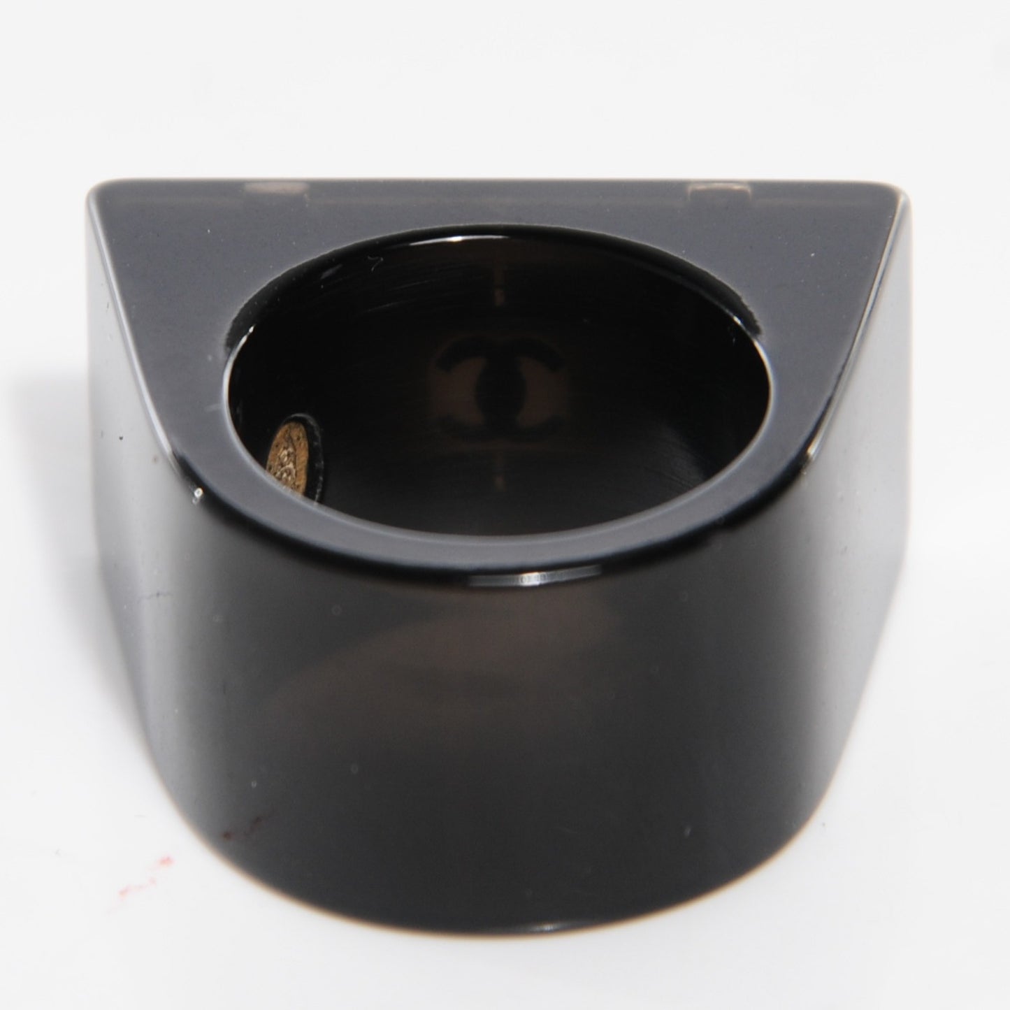 Resin Crystal Baguette CC Ring Black 6.5