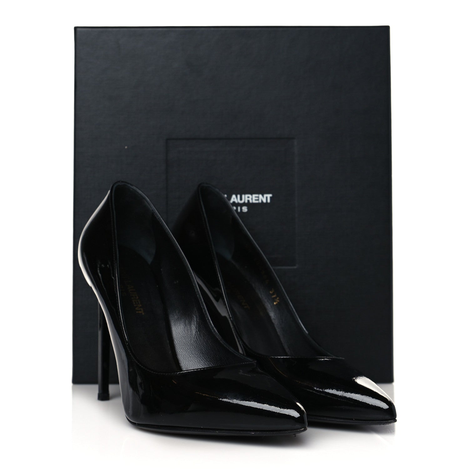 Saint Laurent Patent Classic Paris 105 Escarpin Pumps 37.5 Black 10 of 10