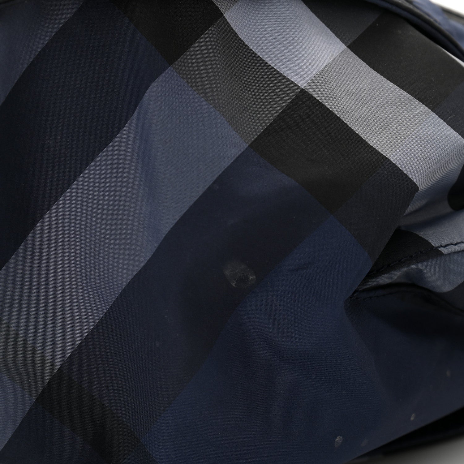Burberry Nylon Check Small Buckleigh Packable Tote Navy Blue 9 of 9