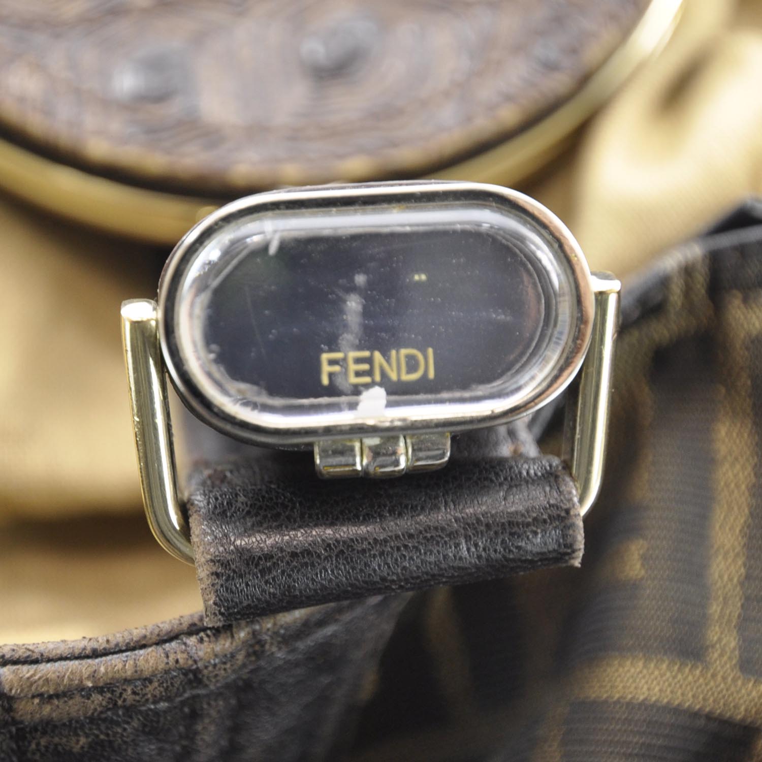 Fendi Zucca Nappa Nuvolata Vitello Tortuga Spy Tobacco Moro 11 of 11