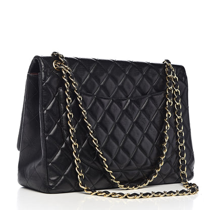 Chanel Lambskin Quilted Maxi Single Flap Black 3 of 19