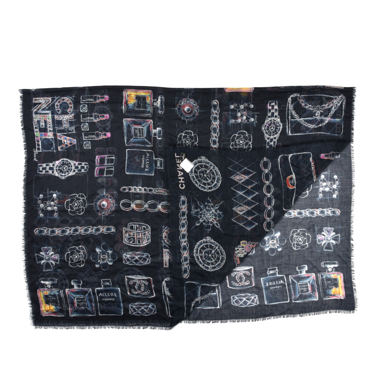 Cashmere Silk Icon Scarf Blue