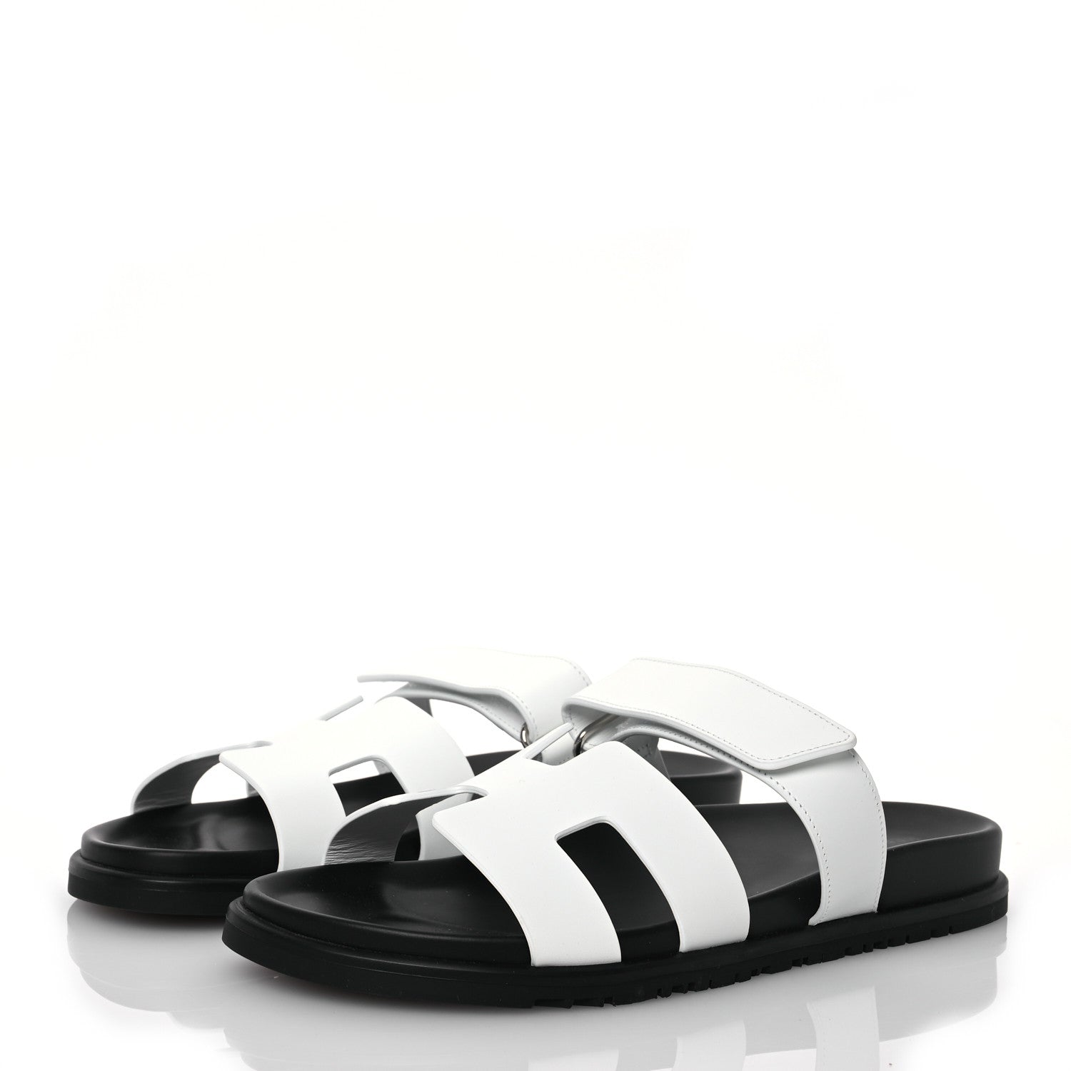 Hermes Calfskin Womens Chypre Sandals 41.5 White 3 of 10
