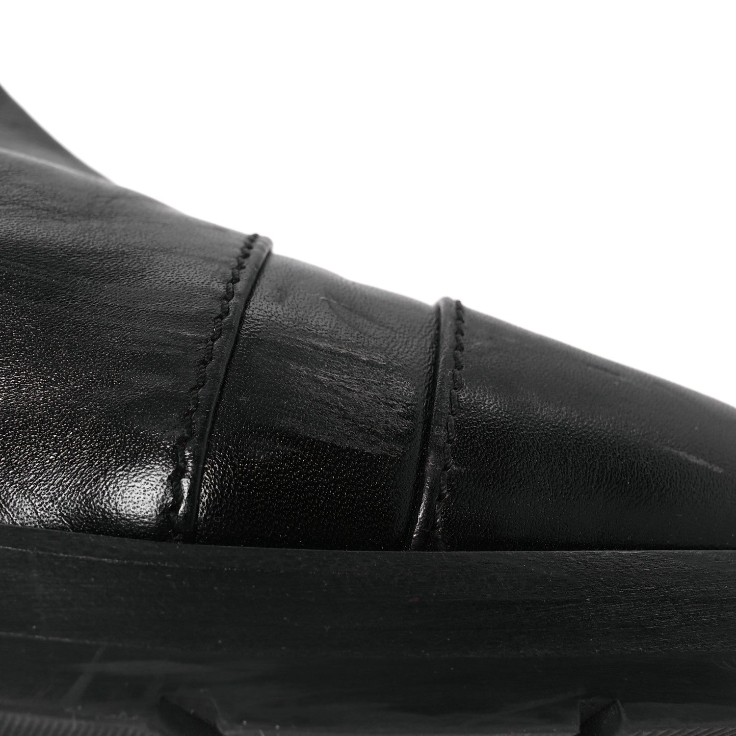 Chanel Calfskin Knit CC Short Boots 40 Black 11 of 13