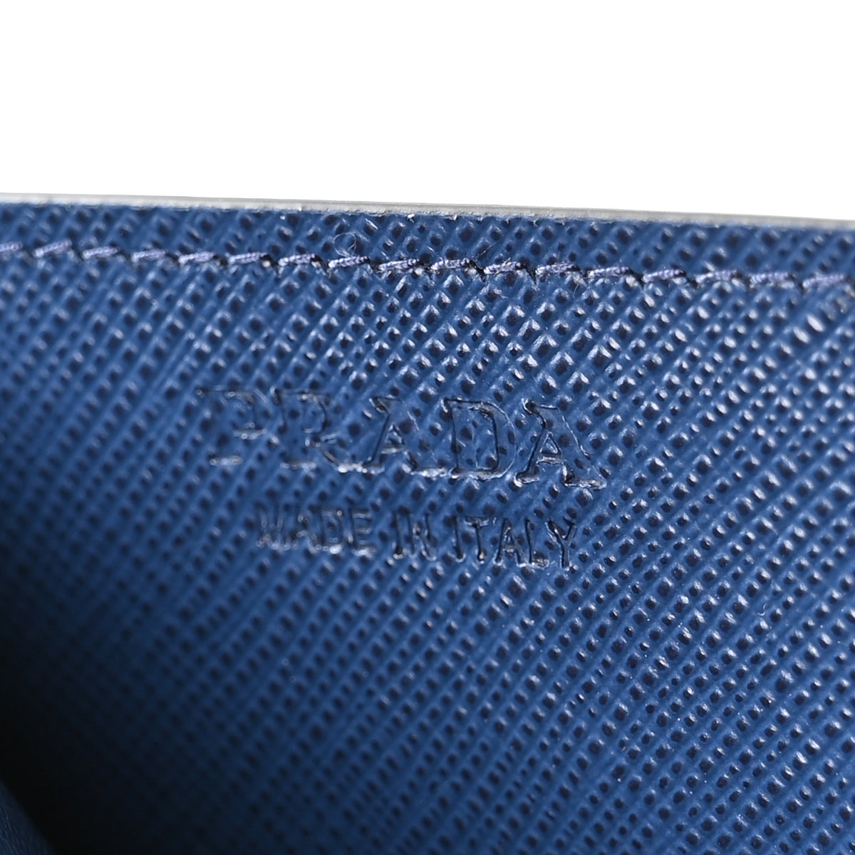 Saffiano Triangle Card Case Blue