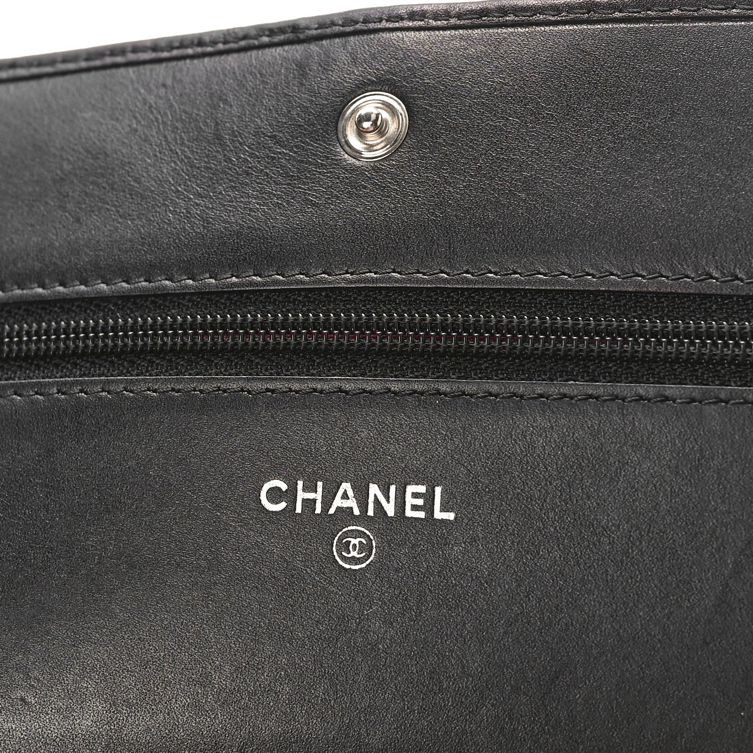 Chanel Calfskin Quilted Cambon Wallet on Chain WOC Black 6 of 10