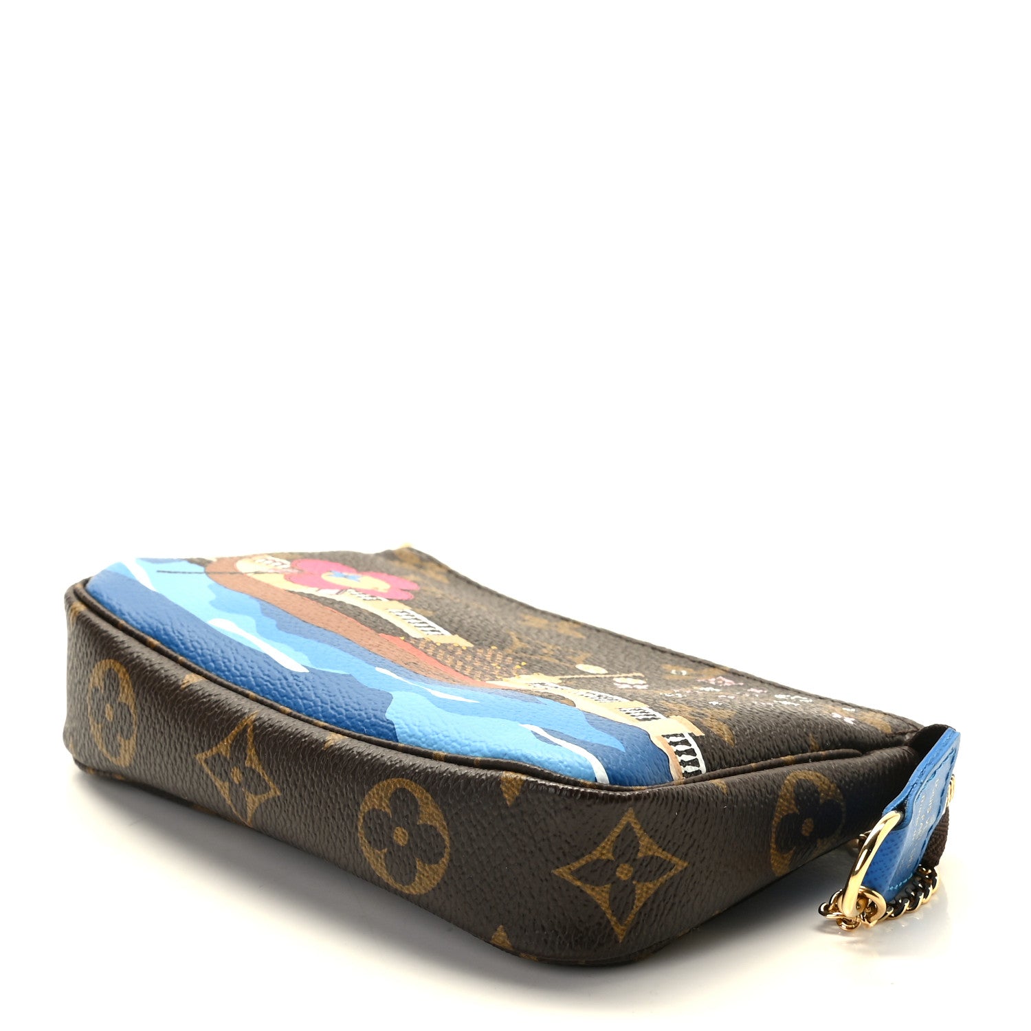 Louis Vuitton Monogram 2019 Christmas Animation Mini Venice Pochette Accessories Blue 5 of 9