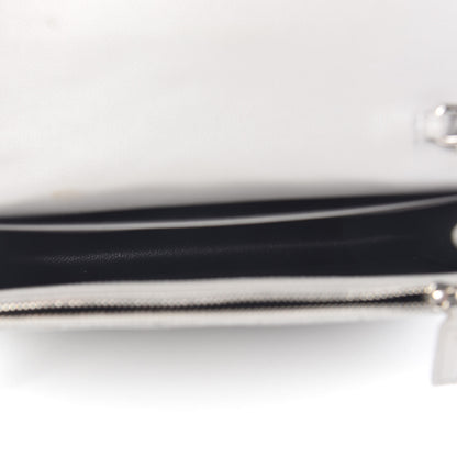 Saint Laurent Grain De Poudre Matelasse Chevron Monogram Envelope Chain Wallet Souris 4 of 16