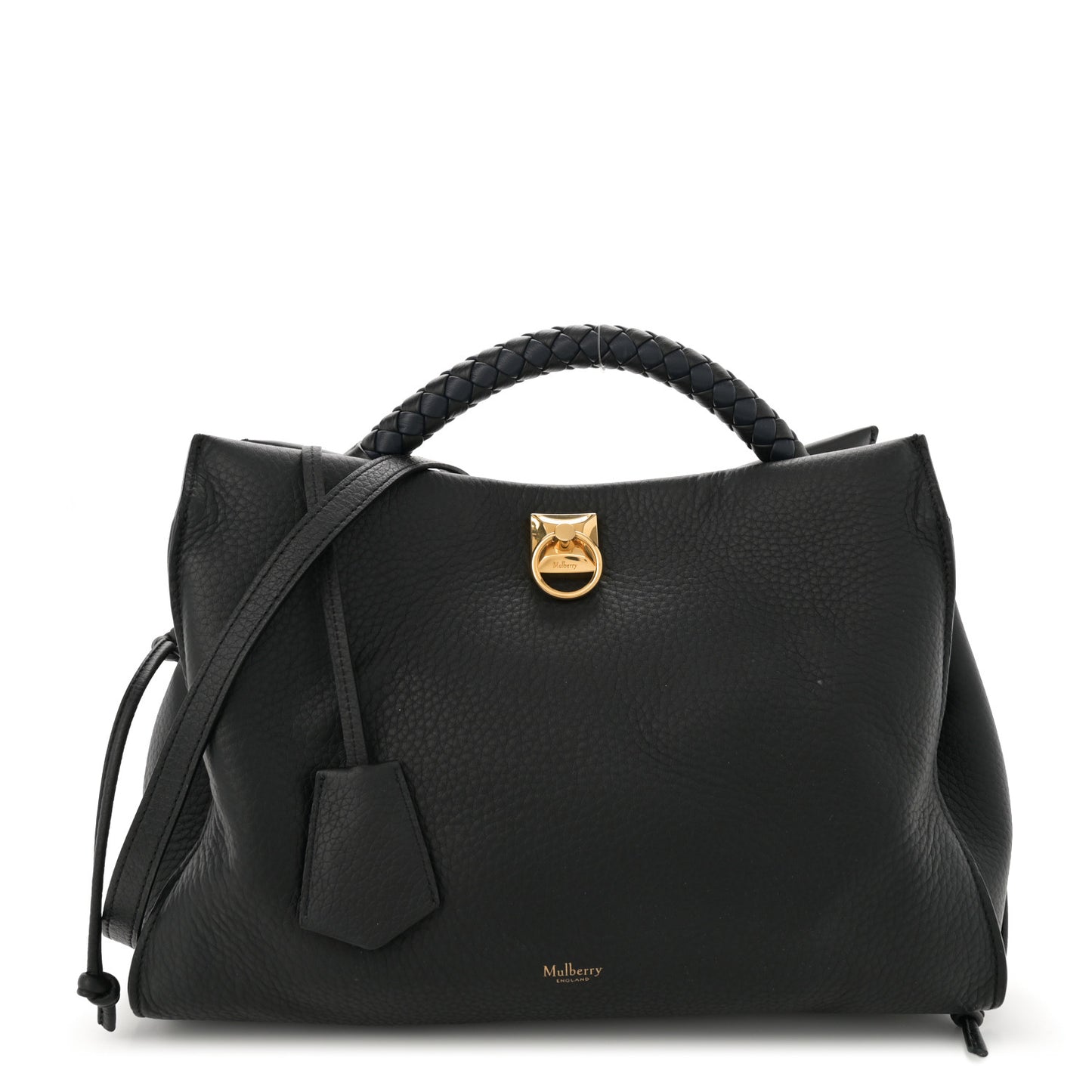 Heavy Grain Iris Tote Black