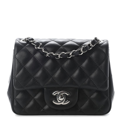 Chanel Lambskin Quilted Mini Square Flap Black 1 of 9