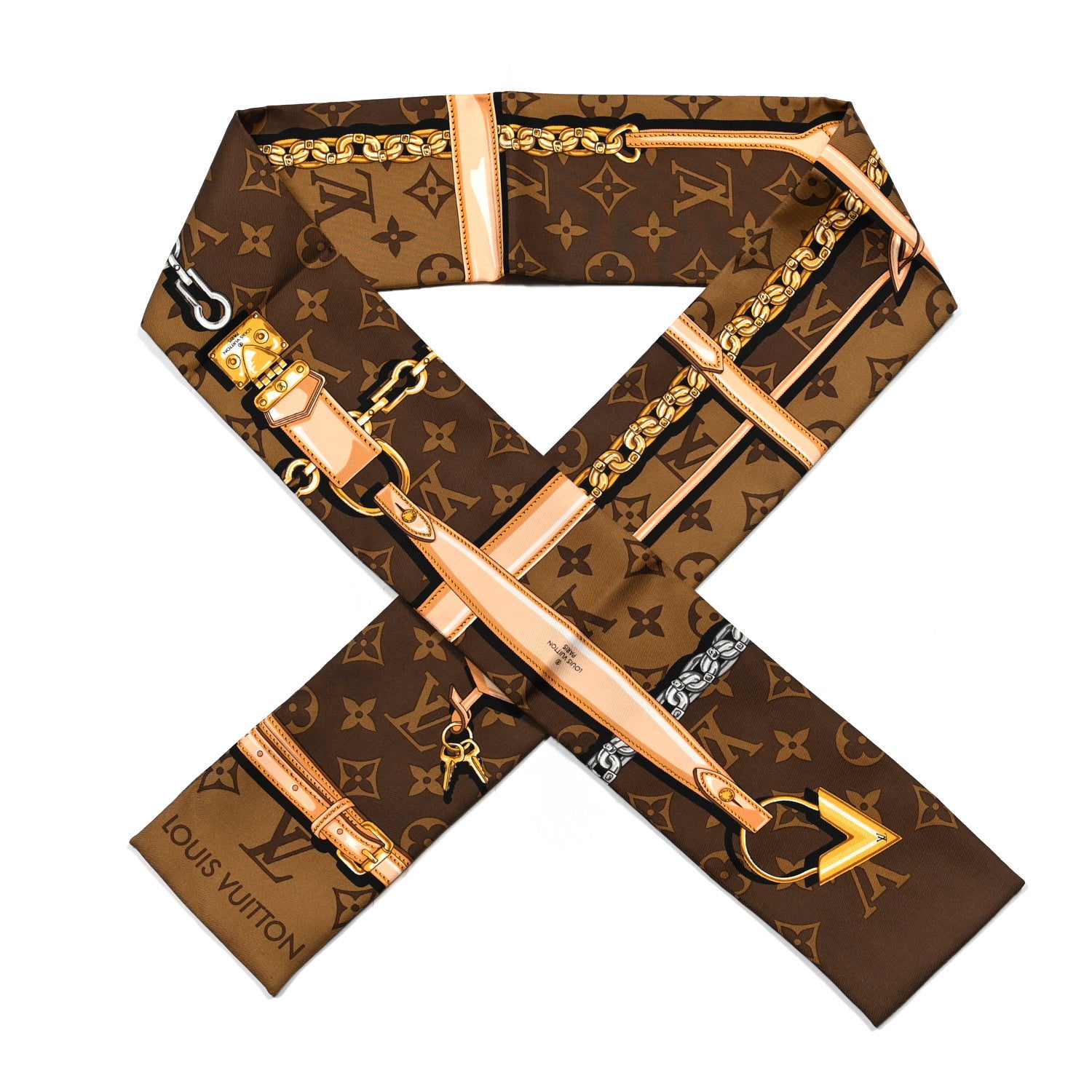 Louis Vuitton Silk Monogram Confidential Bandeau Brown 1 of 5