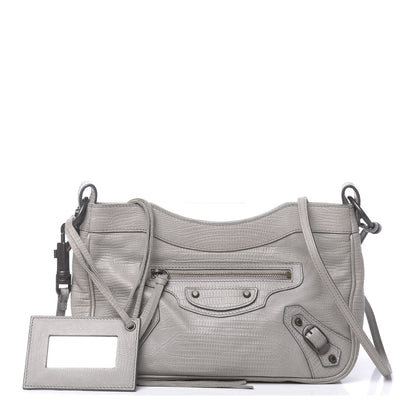 Balenciaga Agneau Lizard Embossed Classic Hardware Hip Gris Clair 1 of 10