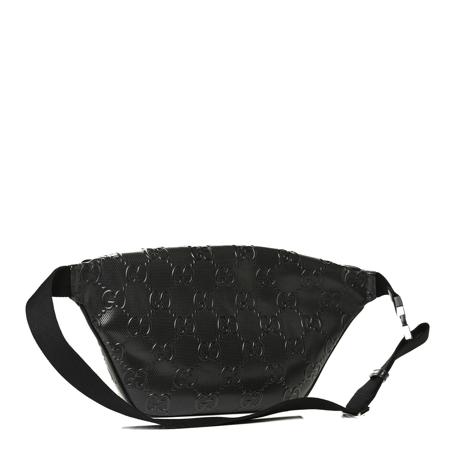 Gucci Calfskin GG Tennis Embossed Pocket Belt Bag Black 3 of 10