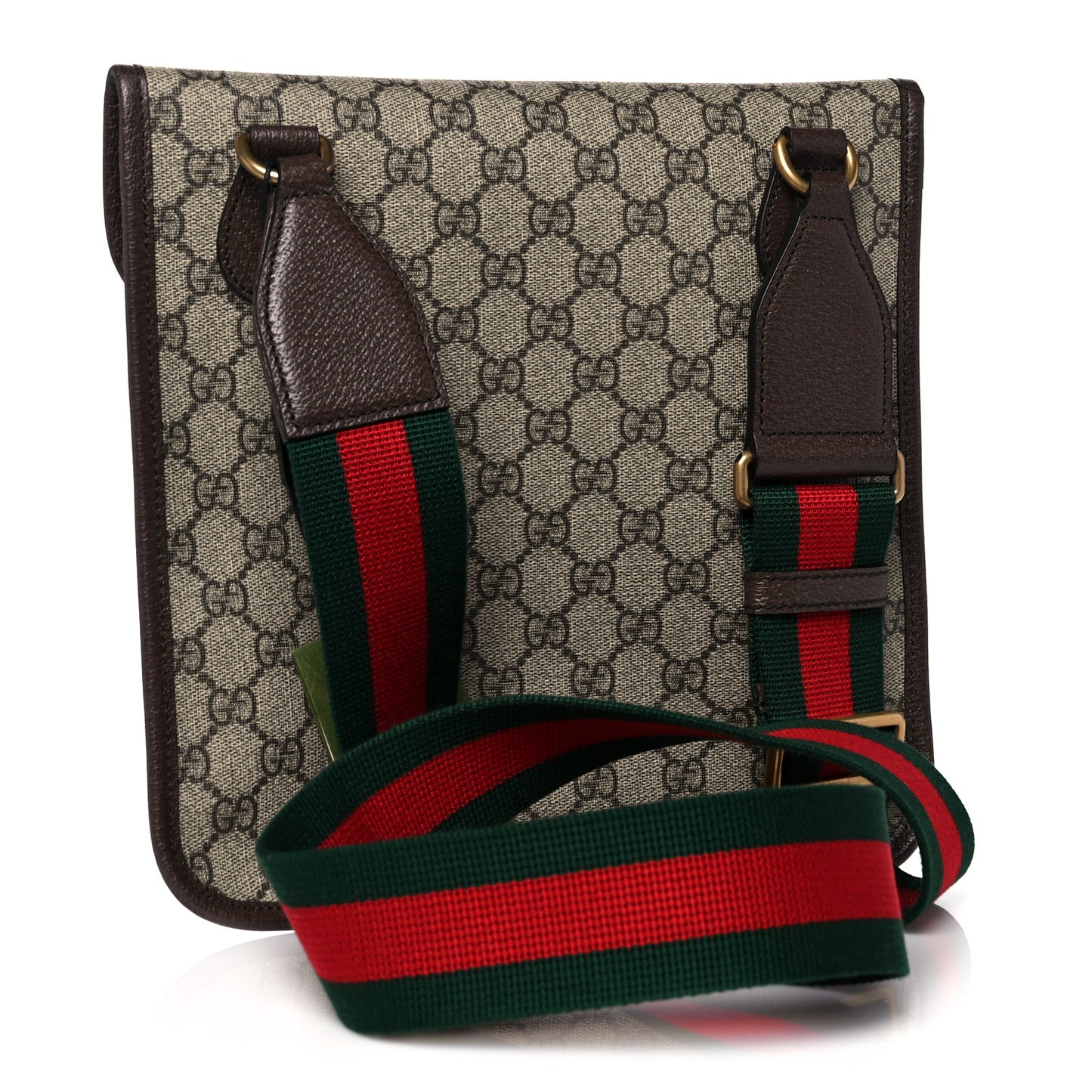 GG Supreme Monogram Web Medium Neo Vintage Flap Messenger Bag Beige New Acero