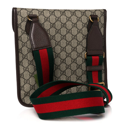Gucci GG Supreme Monogram Web Medium Neo Vintage Flap Messenger Bag Beige New Acero 3 of 12