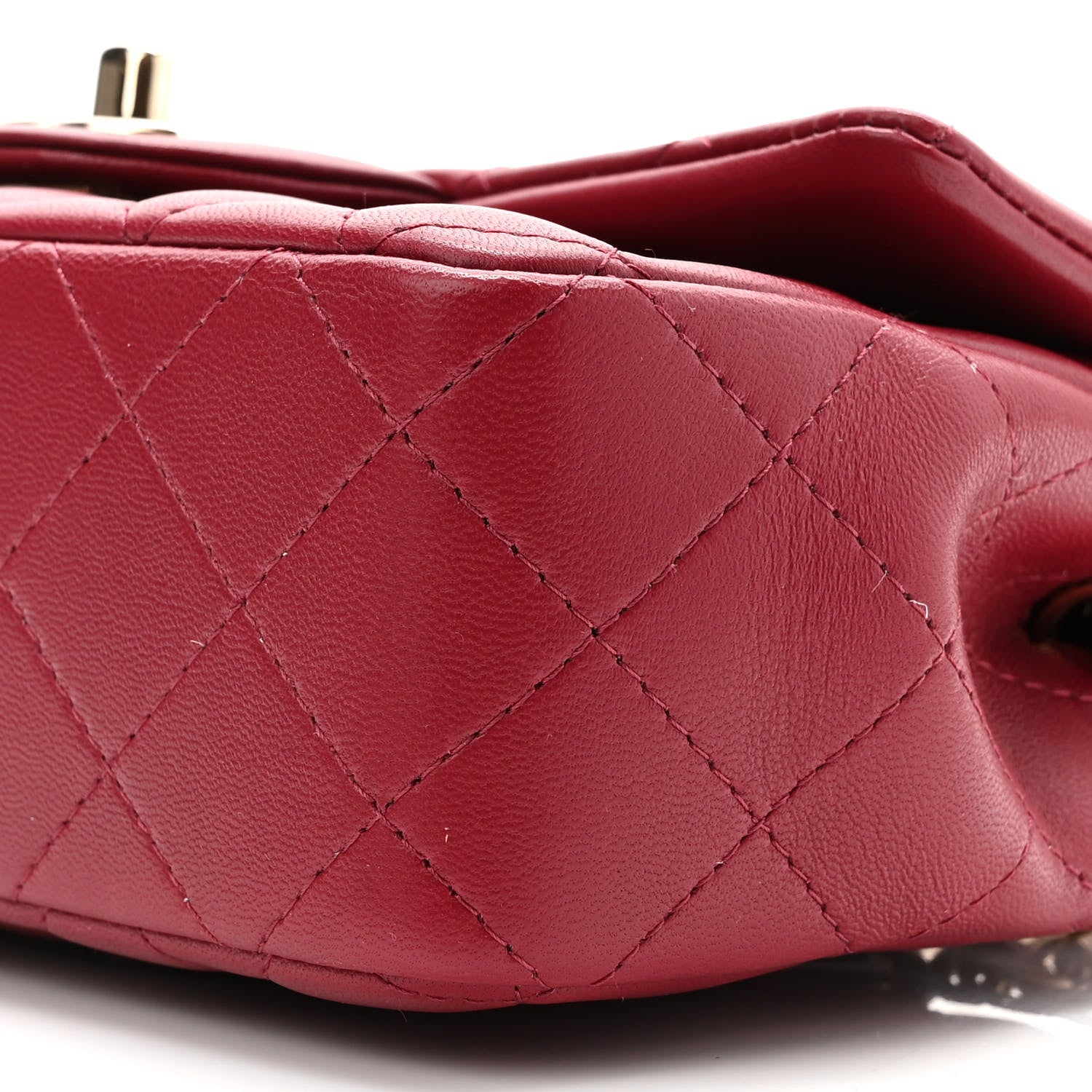 Chanel Lambskin Quilted Mini Rectangular Flap Burgundy 10 of 10
