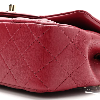 Chanel Lambskin Quilted Mini Rectangular Flap Burgundy 10 of 10