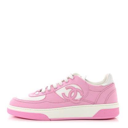 Chanel Cotton Sneakers 39 Pink White 1 of 9